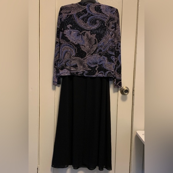 R&M Richards Elegant Sleeveless Dress With Jacket ⭐️sparkle ⭐️stretchy ⭐️lined - Picture 2 of 13